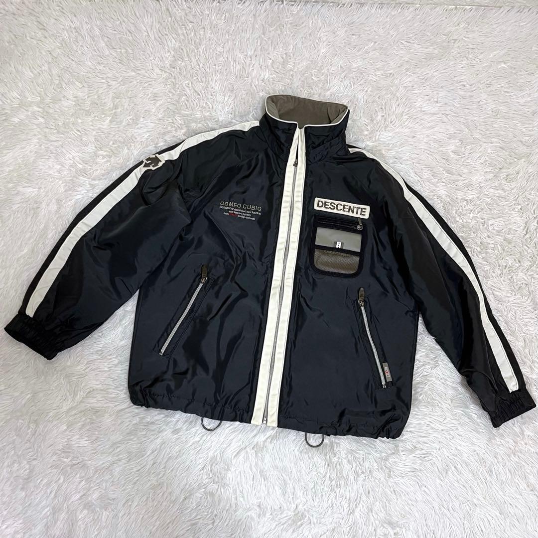 DESCENTE スノーウェア上下M ブラック スキースノボ シンプル 男女兼用