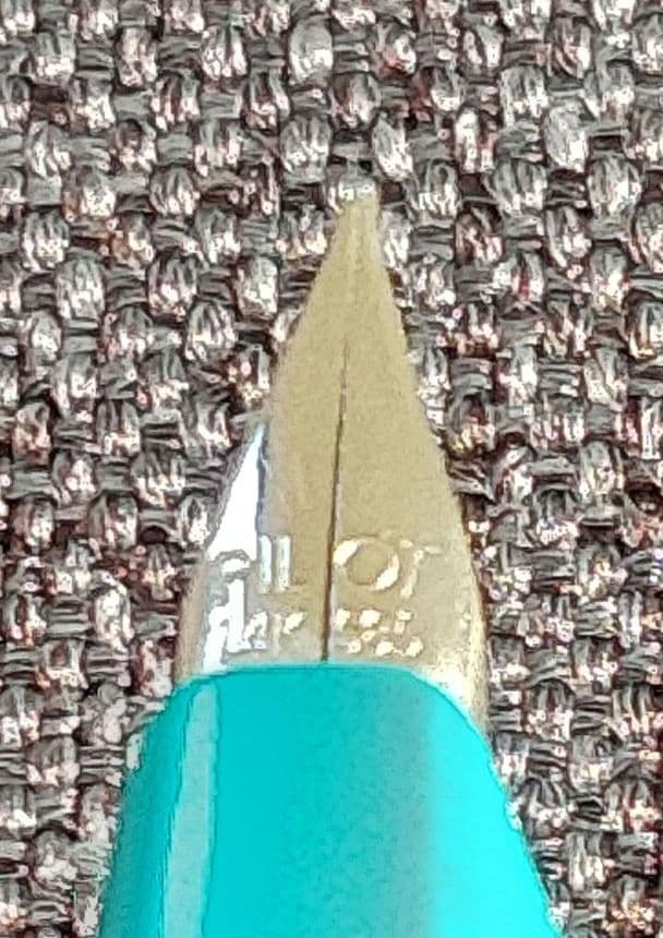 パイロット PILOT 14K 未使用 ゴールド ターコイズ色 万年筆 細字