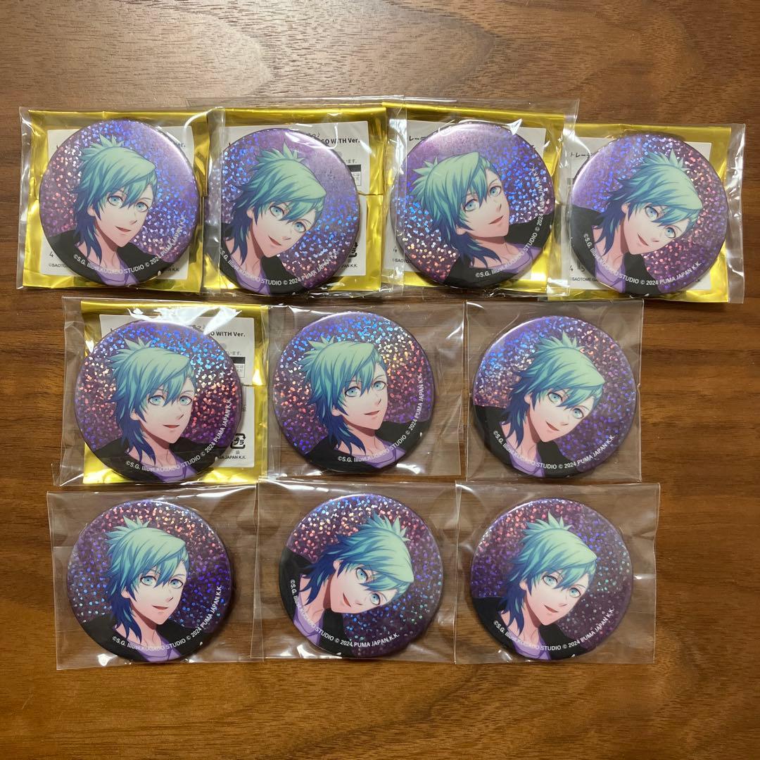 うたプリ 缶バッジ PUMA ホロ CR グリッター 藍