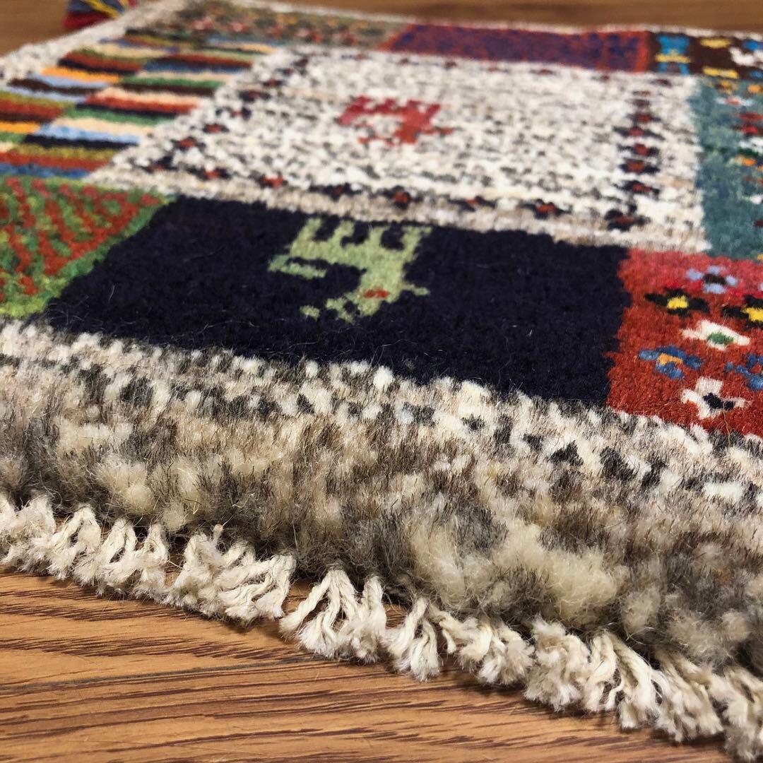 ペルシャギャッベ (ギャベ) チェアマット 椅子の座布団 No.11385