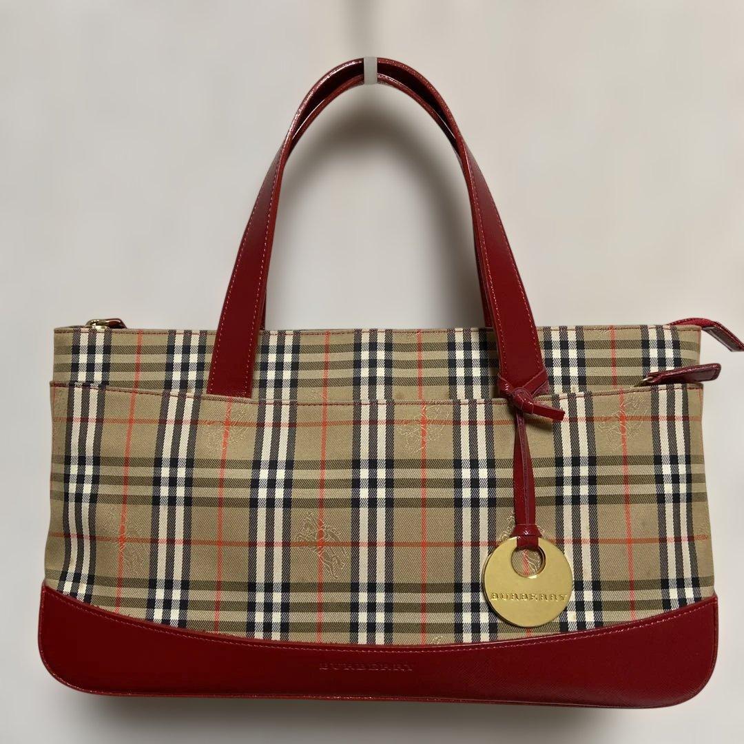 Burberry チェック柄 ハンドバッグ