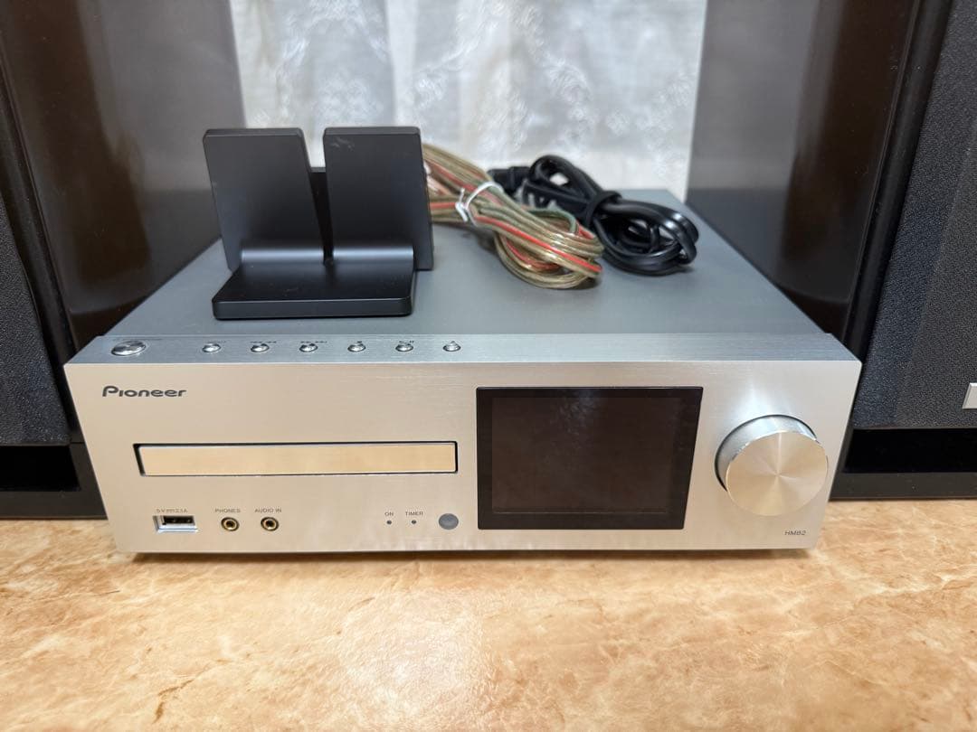 ★美品★Pioneer製ミニコンポ スピーカーがオシャレなウッド調 音響良好♪