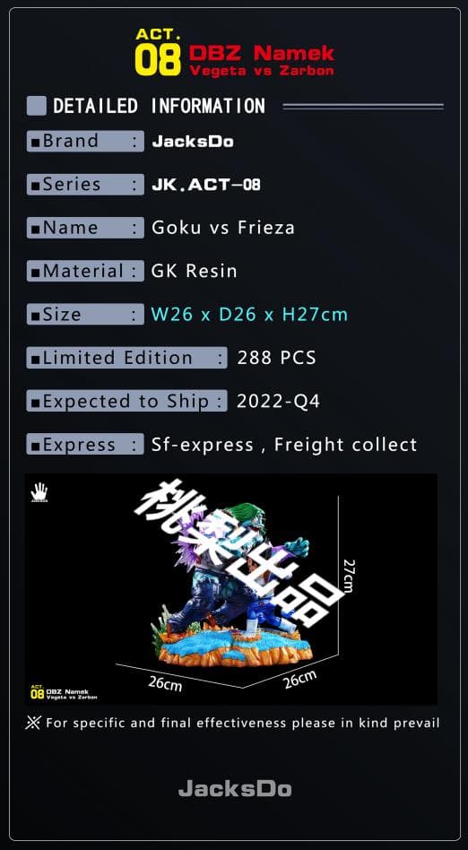 新品未開封『ドラコンボール』 　ベジータ＊ザーボン　 ガレージキット スタチュー