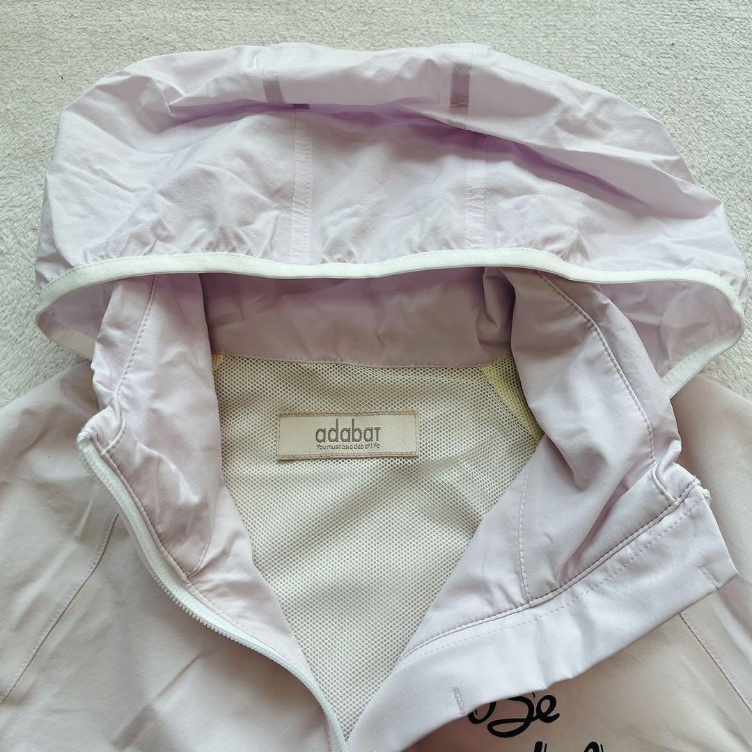 未使用級　アダバット　レインウエア　パンツ　フード　半袖　長袖　収納　パープル