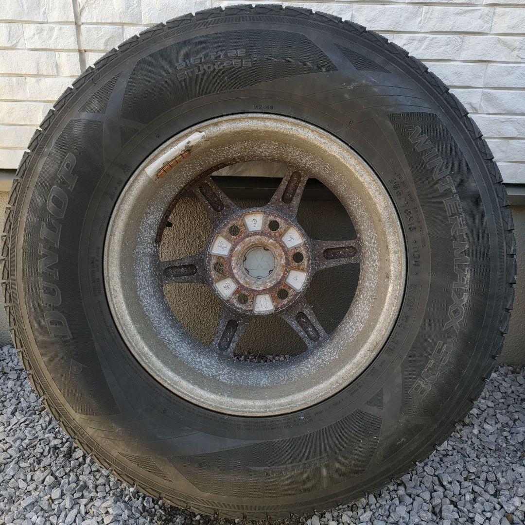 引取限定 DUNLOP スタッドレスタイヤ ホイール付き 265/70R16