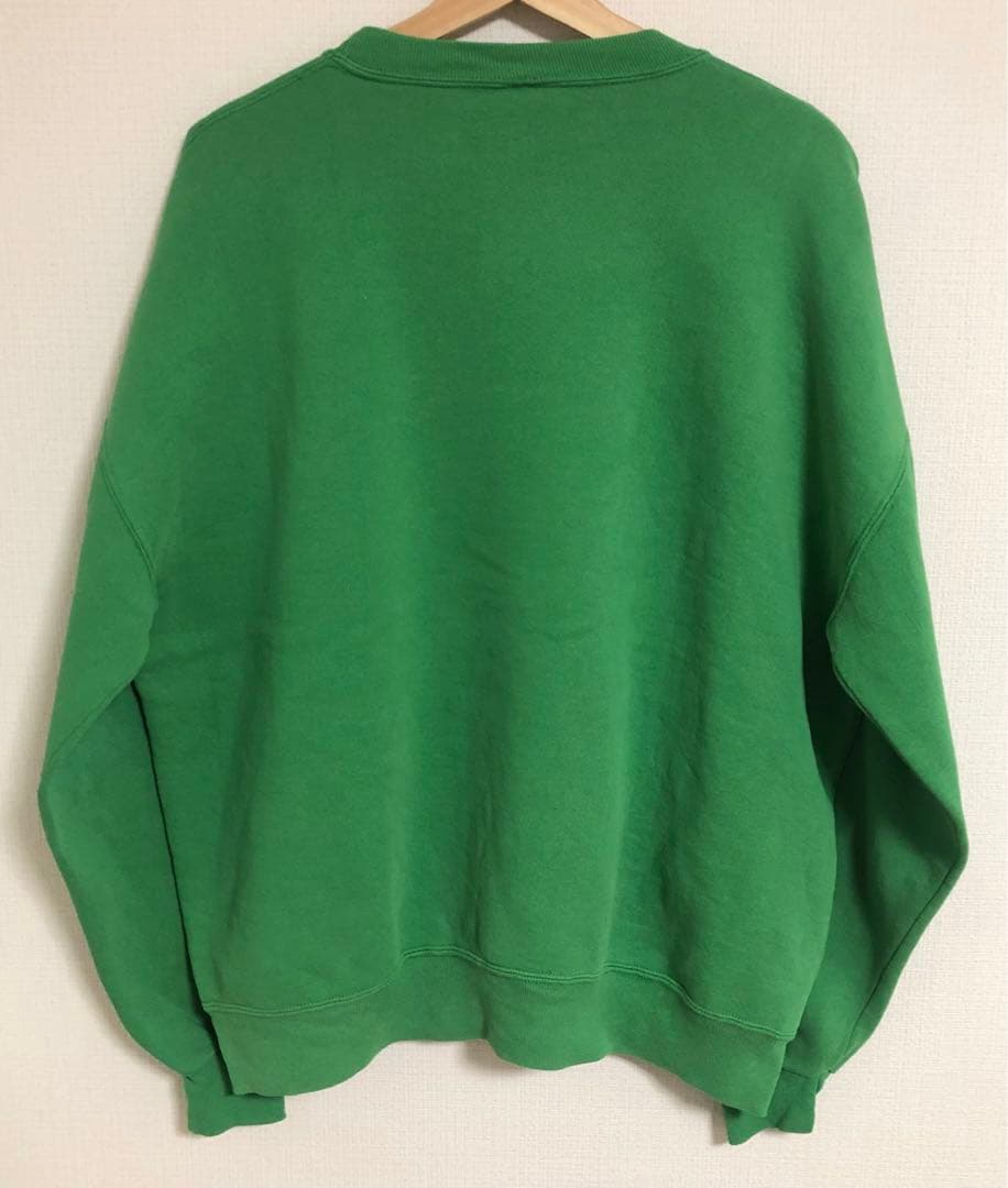 激レアカラーケリーグリーンUSA製90s ラッセル アスレチック 前Vスウェット