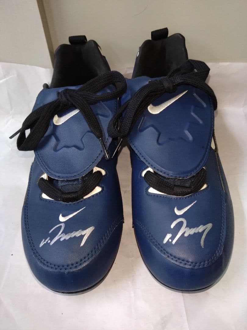 野茂英雄直筆サイン(両足)入りベースボールスパイク未使用11.5(29.5cm)