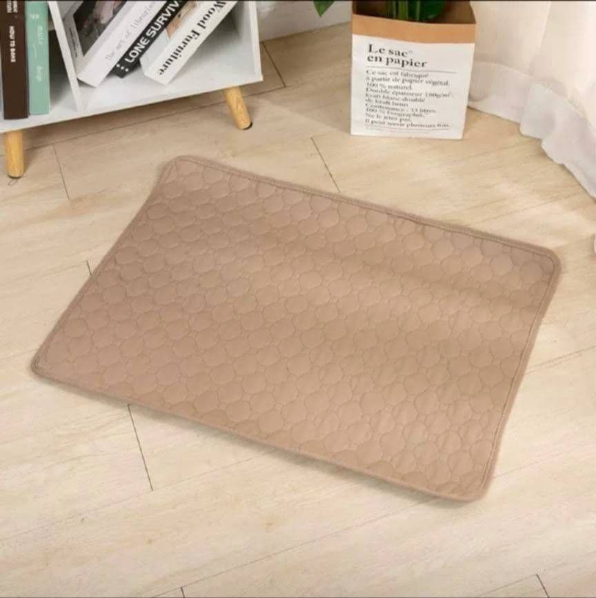 Ｌ ベージュ シート トイレ　洗える　ペット　犬　猫　吸水　マット　2枚