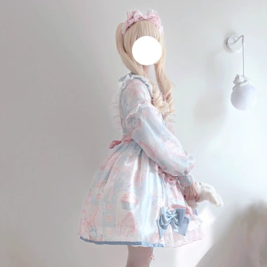 ゴスロリ 甘ロリ ロリータ パステル ワンピース リボン うさぎ ラッピング