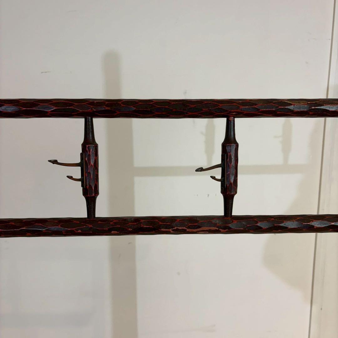 鎌倉彫 衣桁 衣紋掛け 着物掛け・洋服掛け レトロ家具 和風インテリア