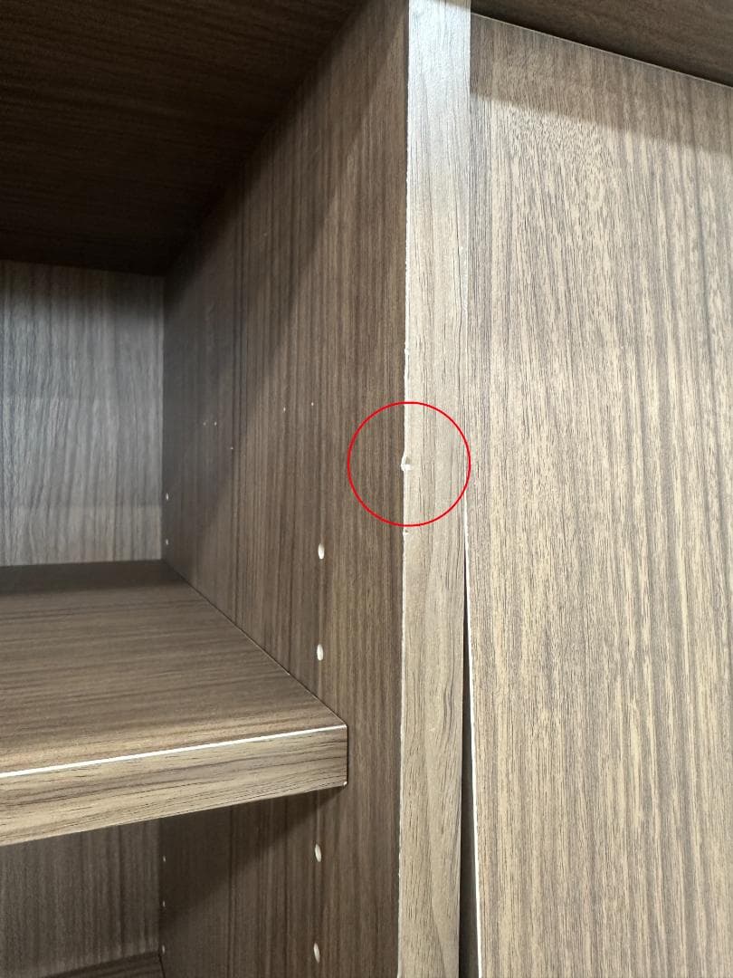 ニトリ　フラップ扉本棚　キャビネット　ビブリオGD80 MBR　ブラウン