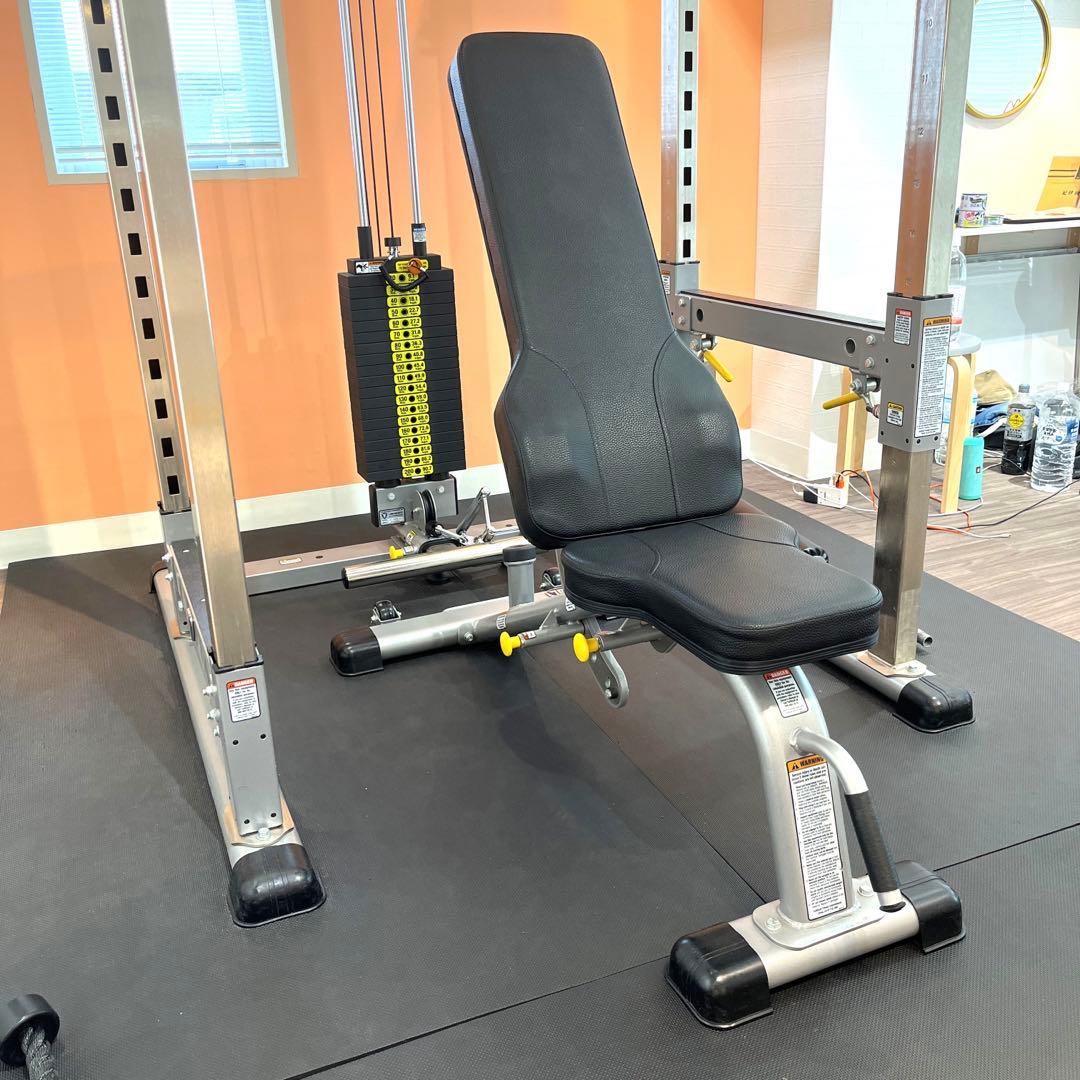 大阪★美品タフスタッフパワーラックCHL-305WSCDM-400バーベルセット