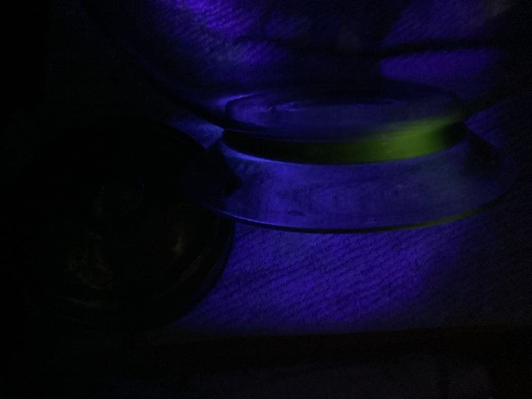 ぼってり美しい 薄紫の地球瓶 菓子瓶 菓子びん ガラス 昭和レトロ アンティーク