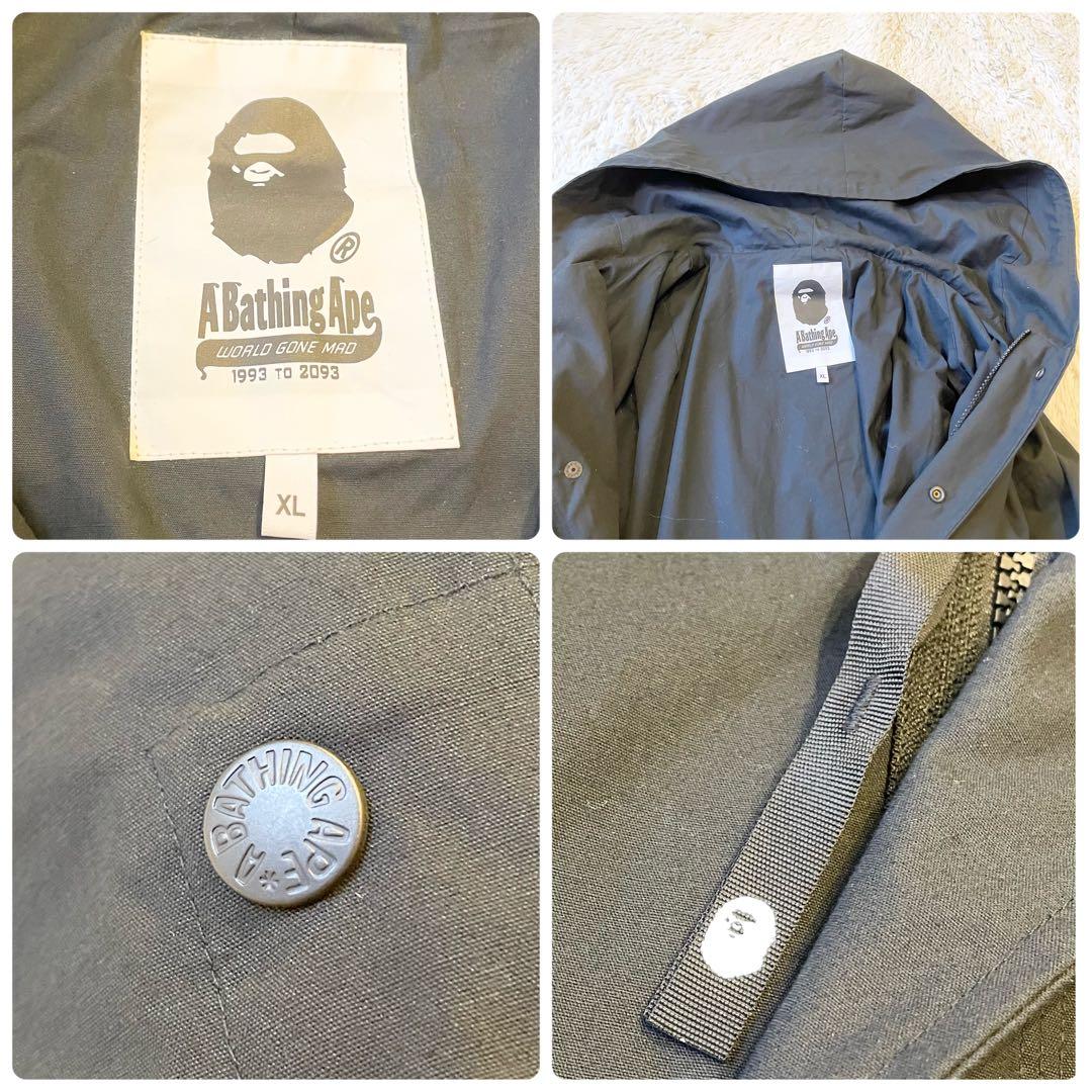 A BATHING APE エイプ モッズコート ブラック XLサイズ