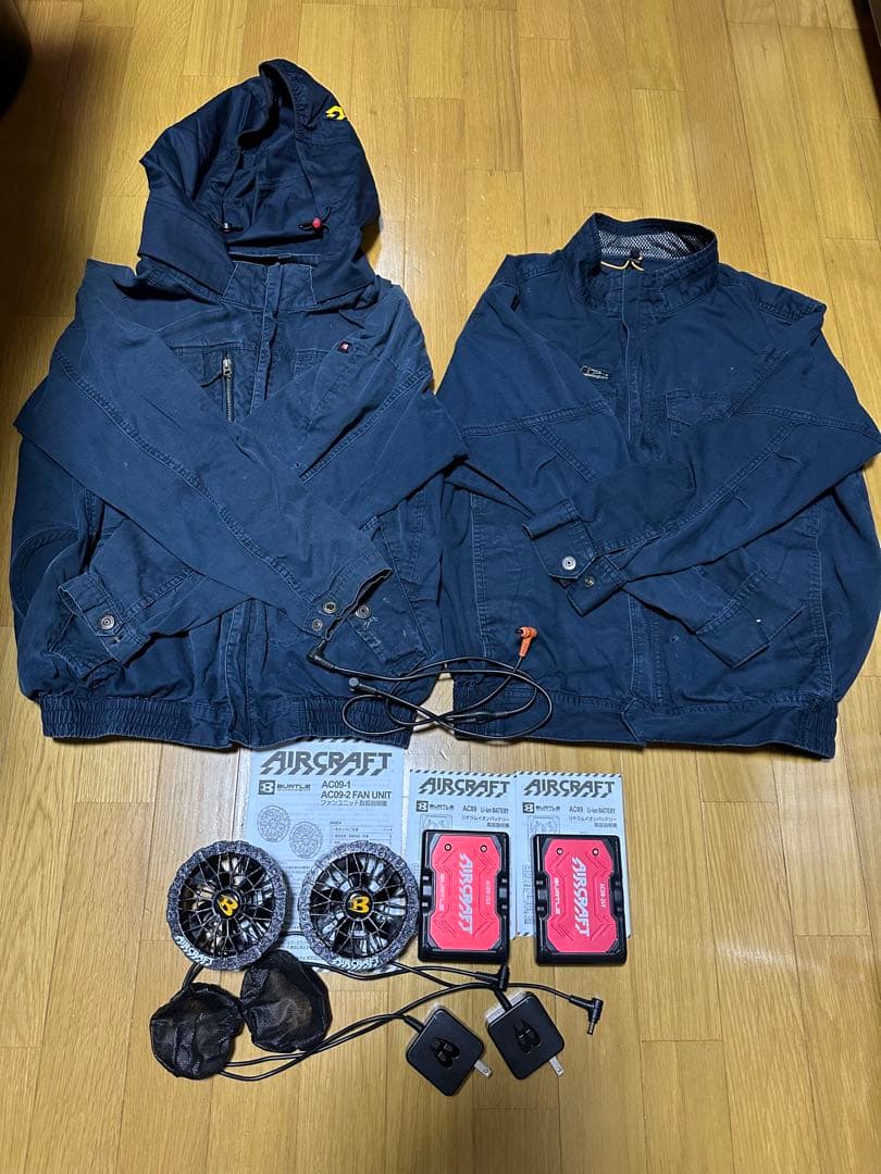 バートル 空調服 2025年新型 24Vバッテリー2個 長袖ブルゾン2着セット