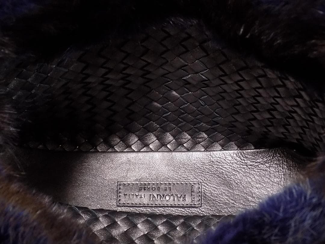 FALORNI ミンクファー付きハンドバッグ　イタリア製　数回使用