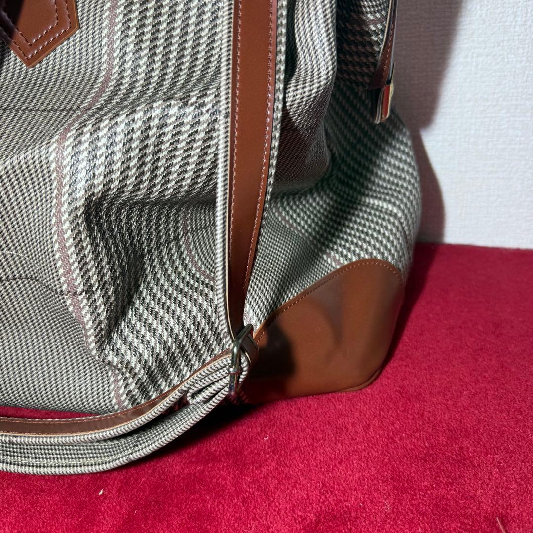 AIR FRANCE ボストンバッグ チェック柄 ヴィンテージ レア 希少