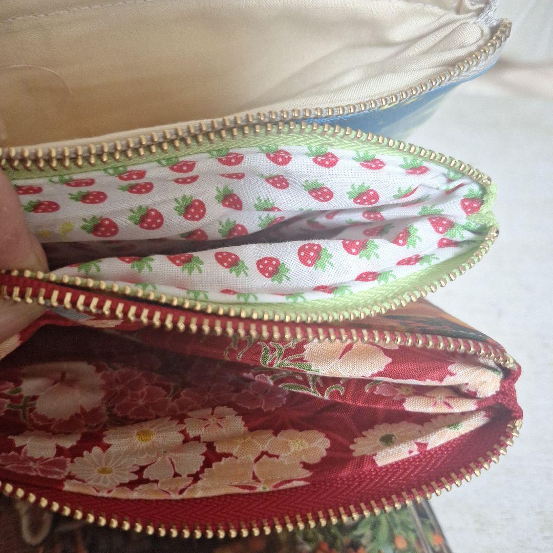 激レアねこパネル生地　ハンドメイド　まちなしバッグ　ミニバック　ポーチ