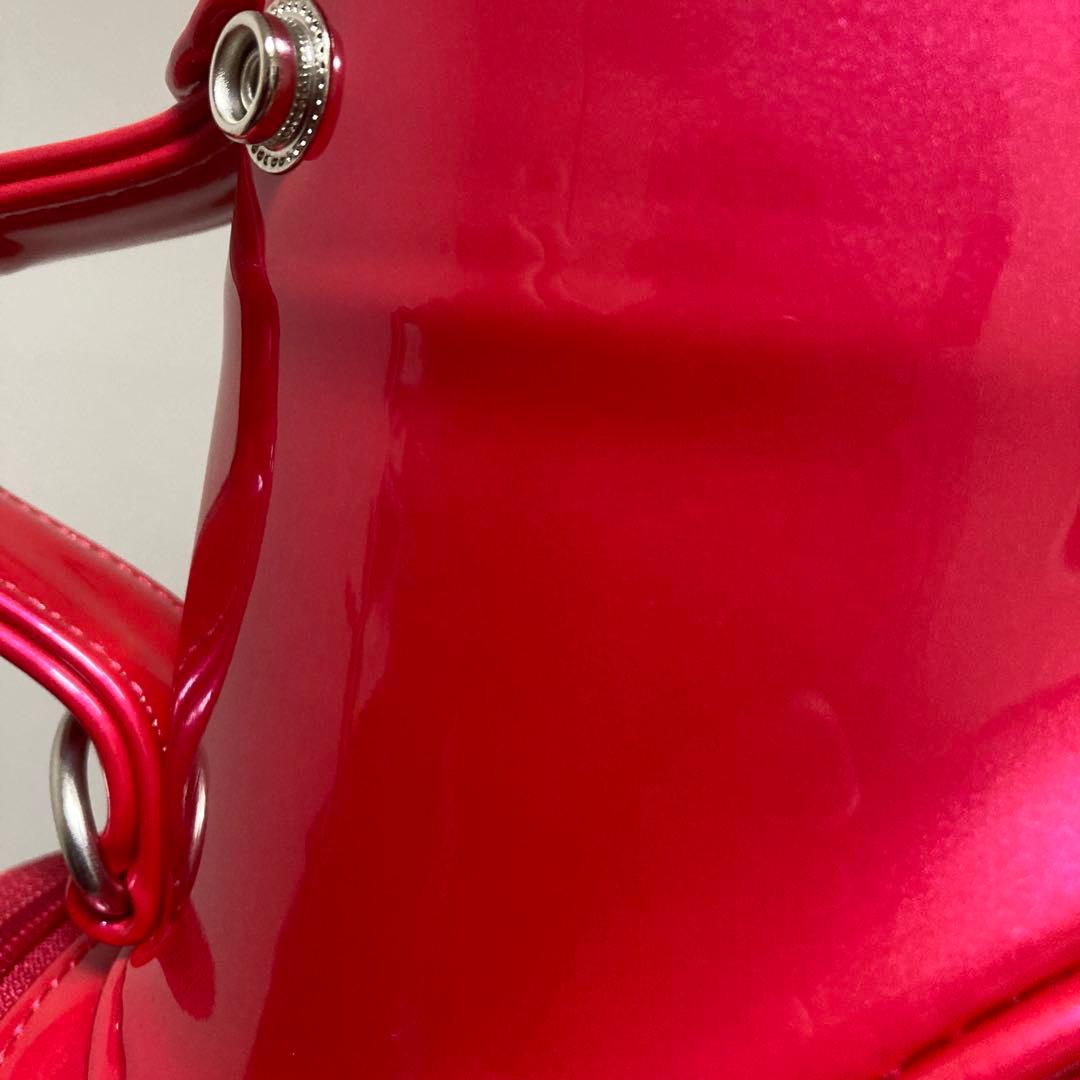 MASTER BUNNY EDITION エナメルミニキャディバッグ　ピンク