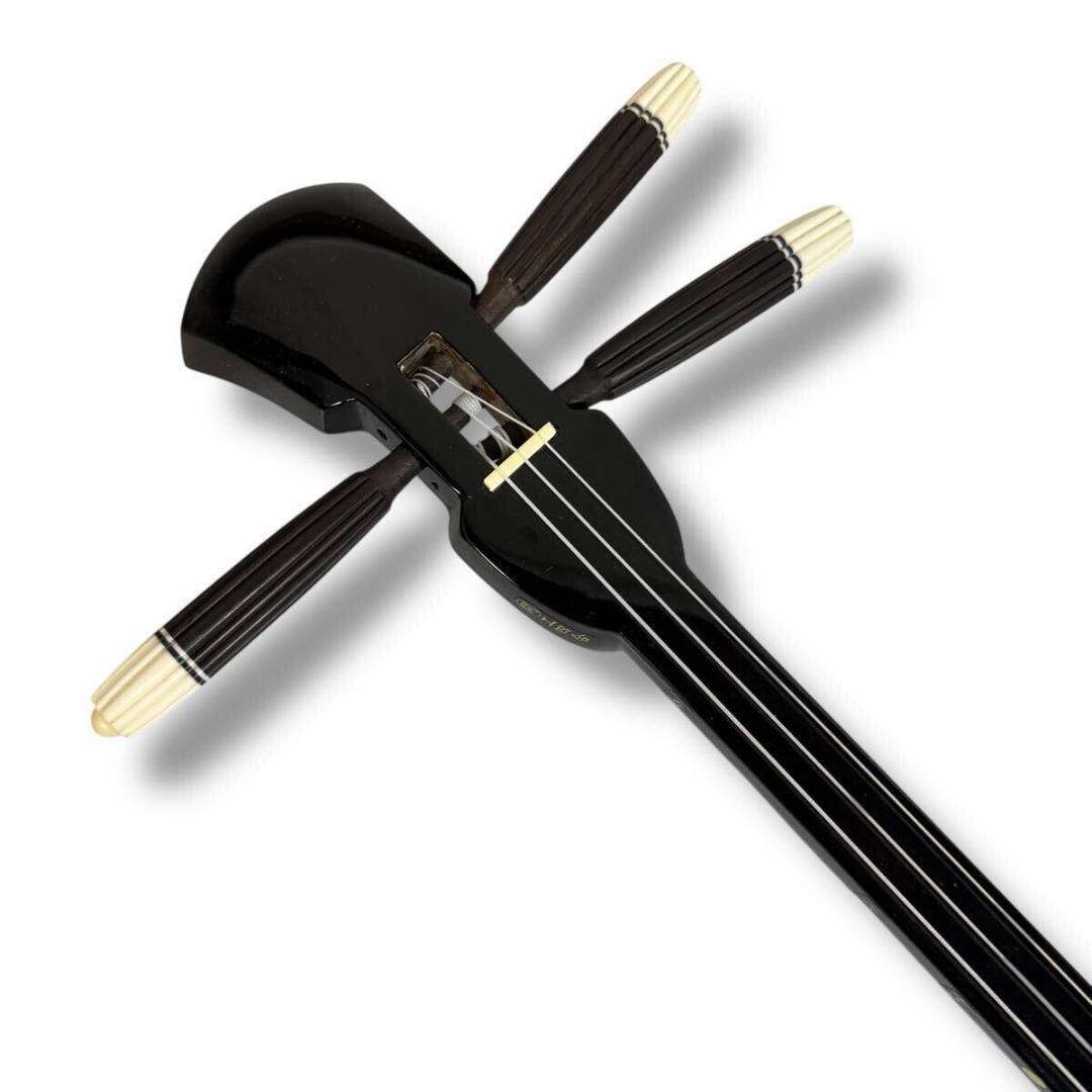 【美品】三線 沖縄三線 工四合 蛇皮柄 弦楽器 入門者セット ソフトケース 付き