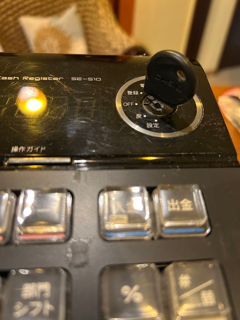 カシオ　レジスター　SE-10 黒(ブラック) 説明書、ロール4個付き‼︎