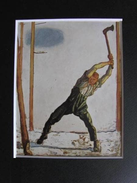 ホドラー、樵夫、希少額装用画集、新品額装付、状態良好