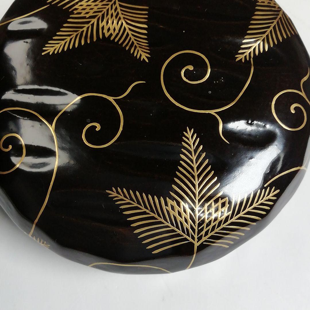 Ｗ７７　棗　『松唐草』『一閑折焼　大棗』『道場宗廣 造』　共箱　茶道具