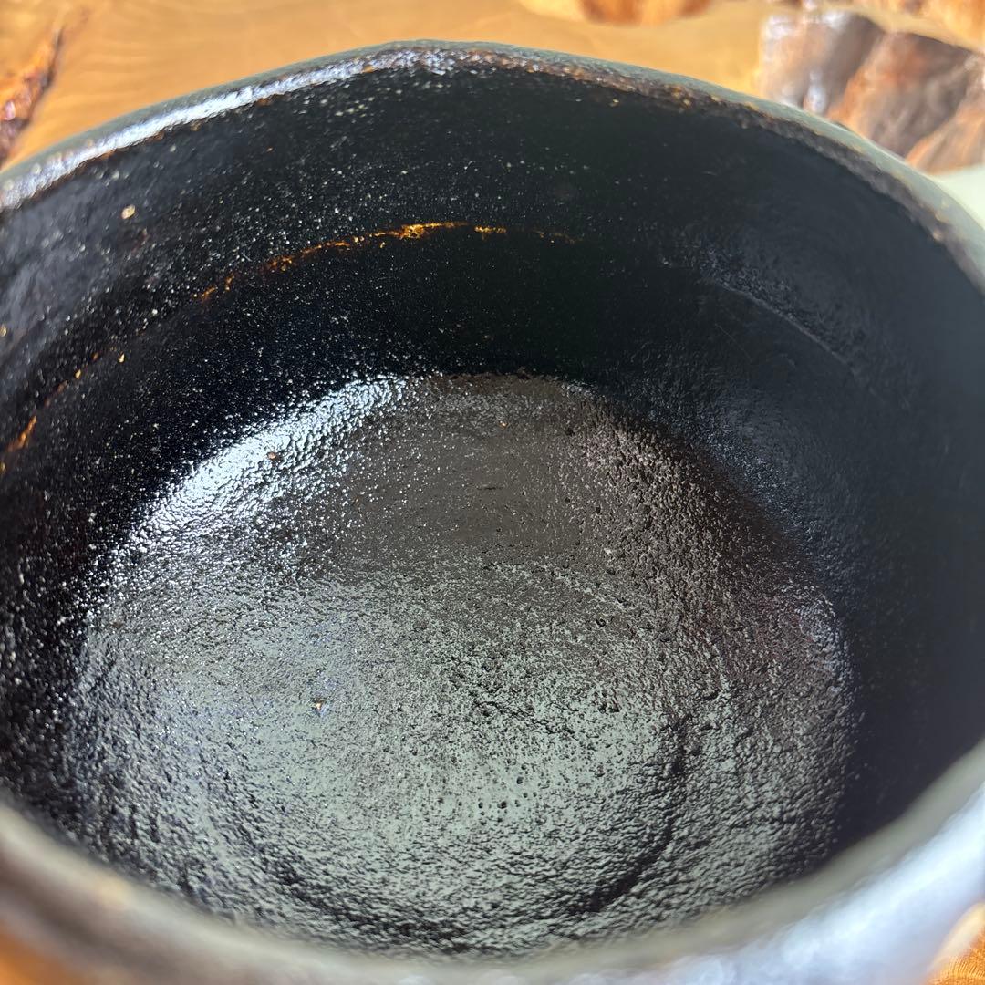 大野九行造 平成大禮黒楽茶碗 楽焼 抹茶碗 茶道具 紙箱