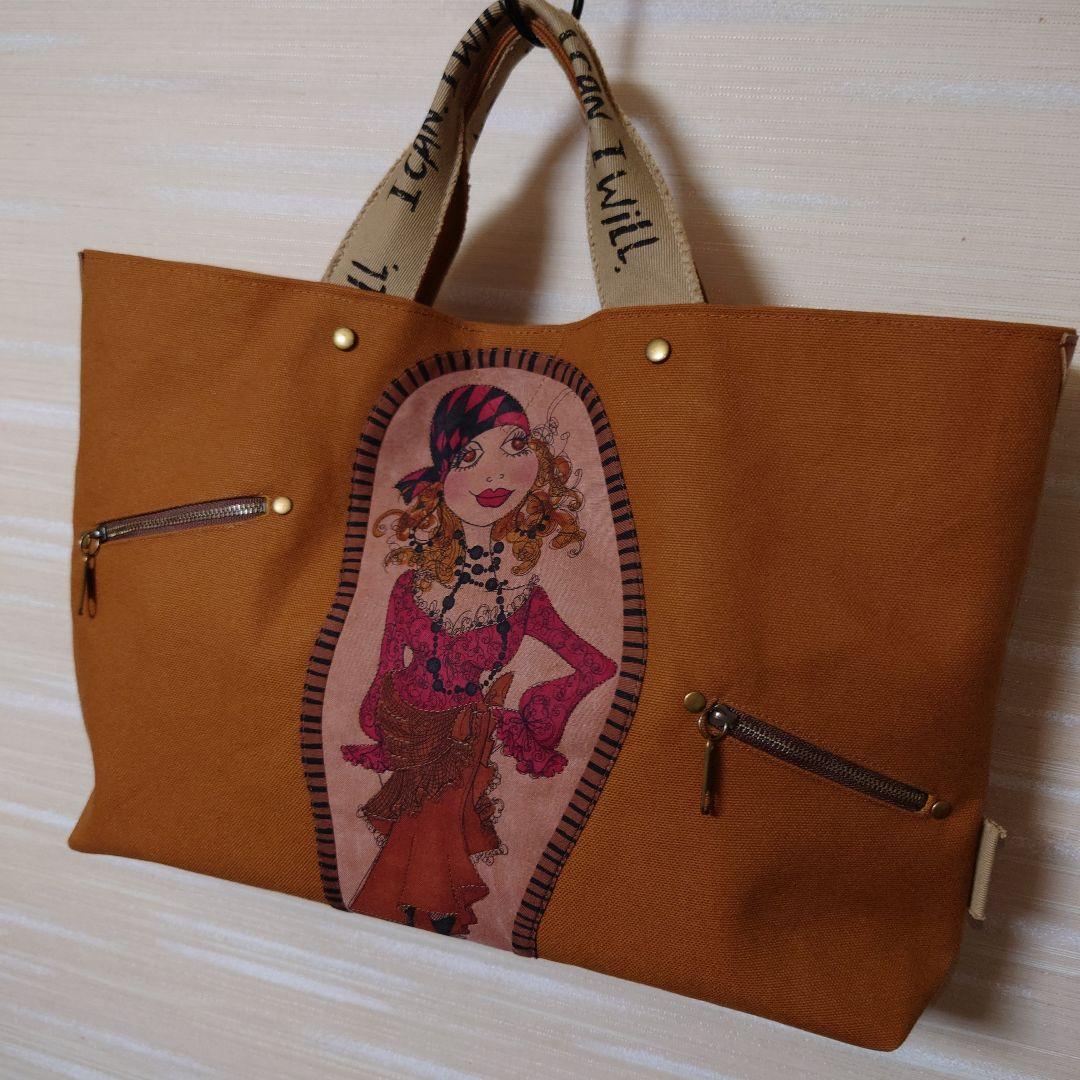 ❣️専用❣️Gypsy/8号帆布トートバッグ/ファスナーポーチ付/ロラライハリス
