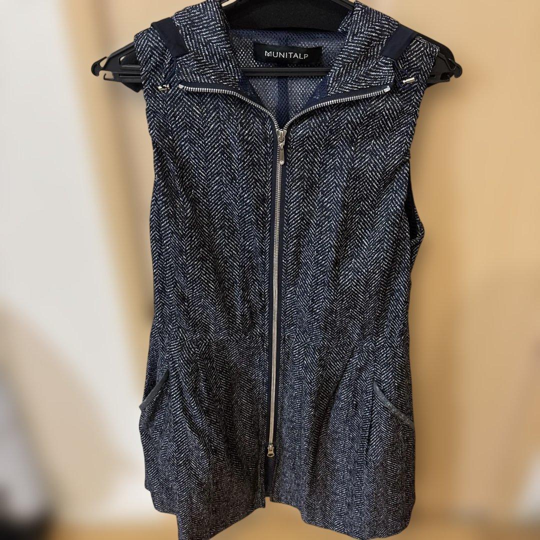 MUNTALP ヘリンボーン柄 ワンピース