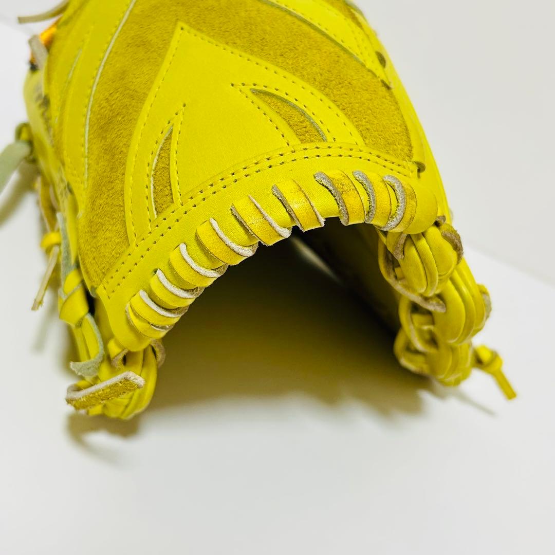 【美品】MiznoPro 硬式 投手用グローブ イエロー 耕作オーダー