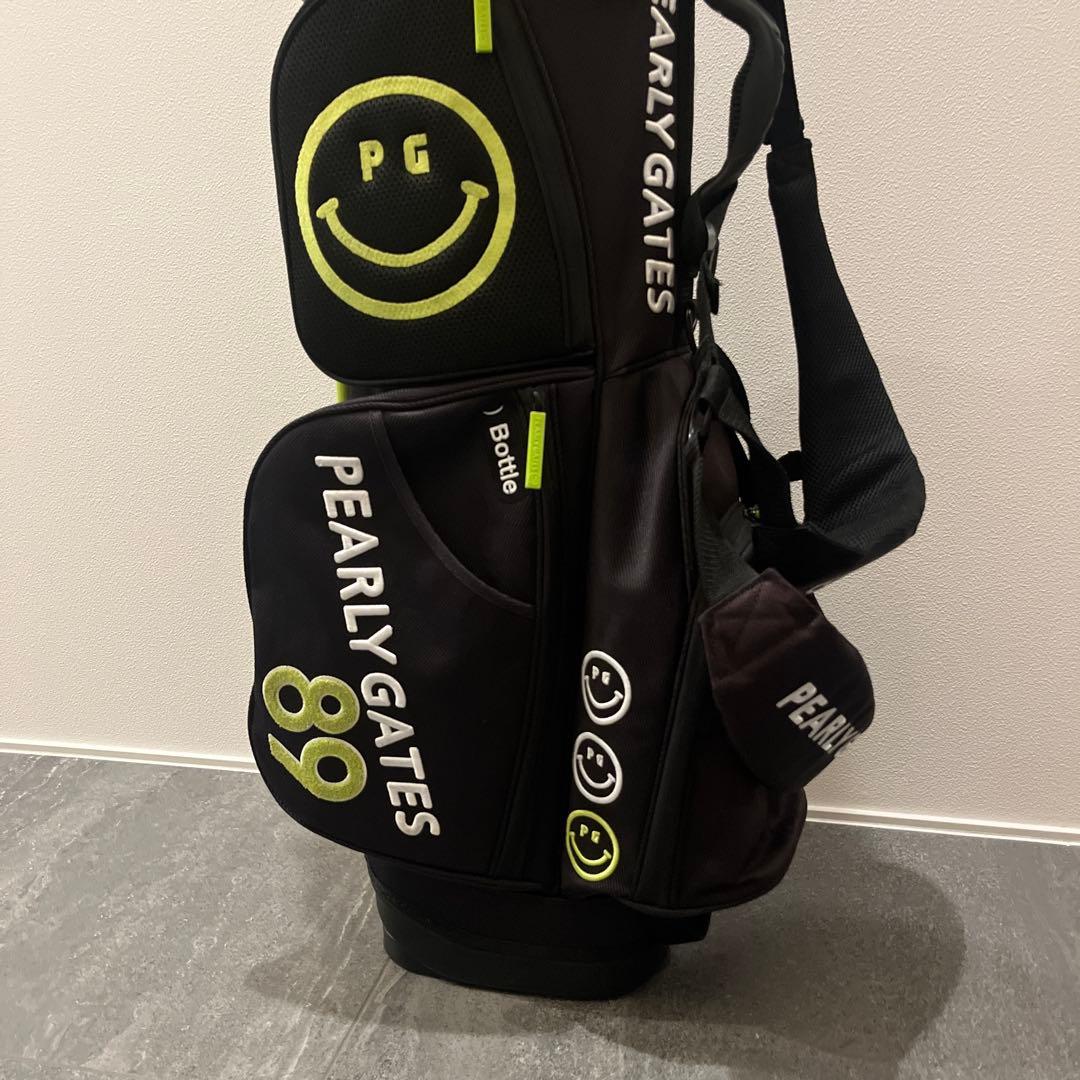 PEARLY GATES キャディバッグ スタンド付き ネイビー/グリーン