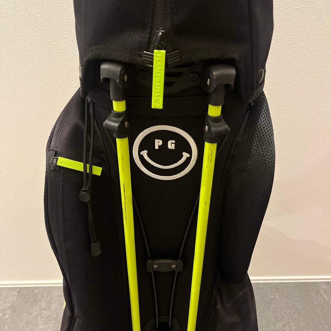 PEARLY GATES キャディバッグ スタンド付き ネイビー/グリーン