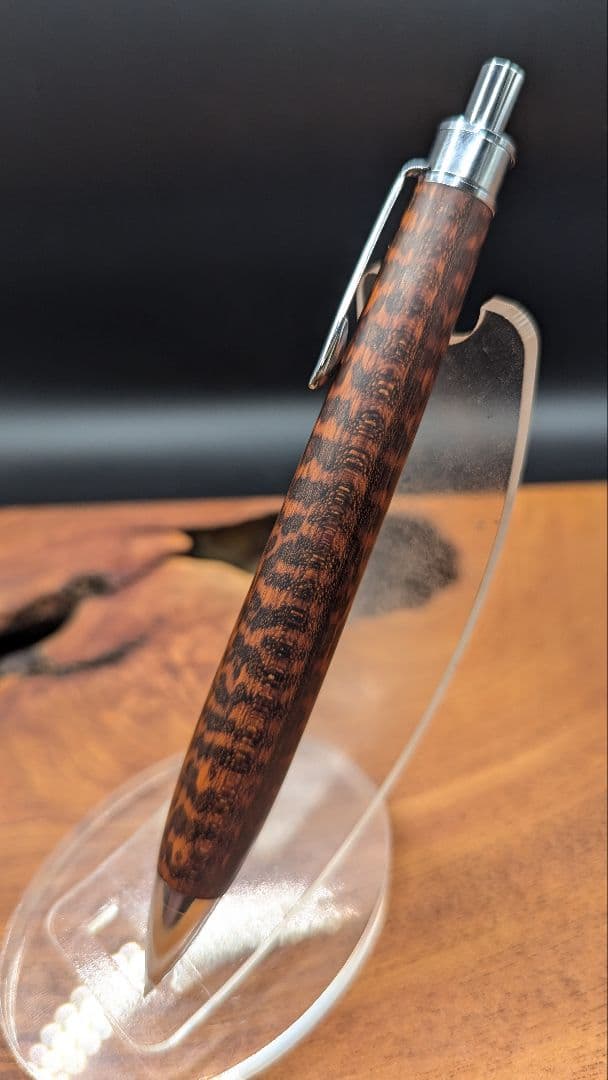592極上スネークウッド木軸シャーペン　ボールペン