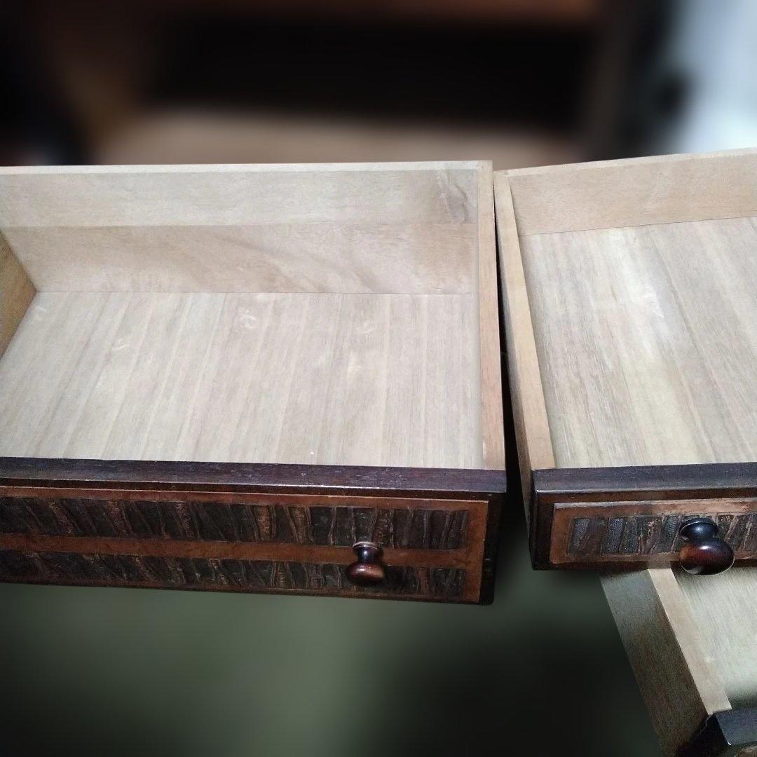 前面レザークラフト張り 6段キャビネット、チェスト