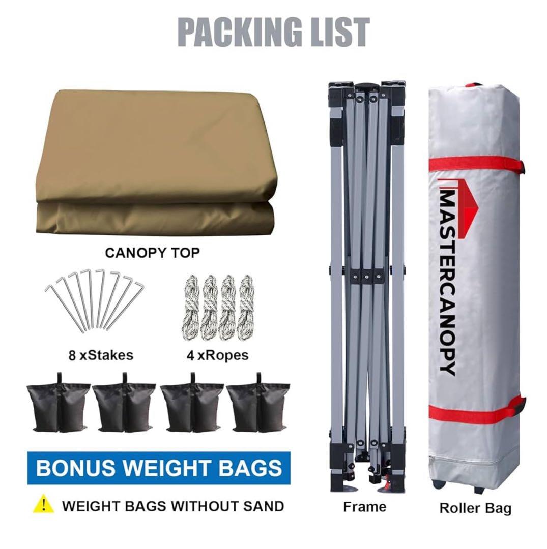 未使用マスターキャノピー（MASTERCANOPY）ワンタッチタープテント