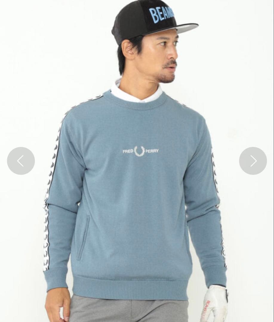 【美品】FRED PERRY BEAMS GOLF ローレルテープ　セーター M