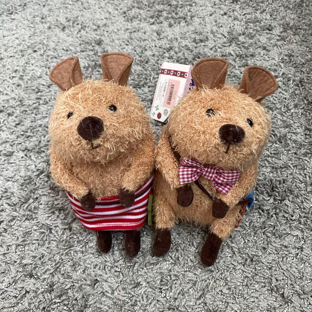 モンスイユ クオッカ クォッカ ぬいぐるみ 2体セット 日本製 レトロ レア