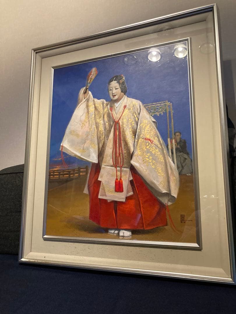 日本画　日本の伝統衣装 油彩画　能楽　能英樹　源氏物語　半蔀