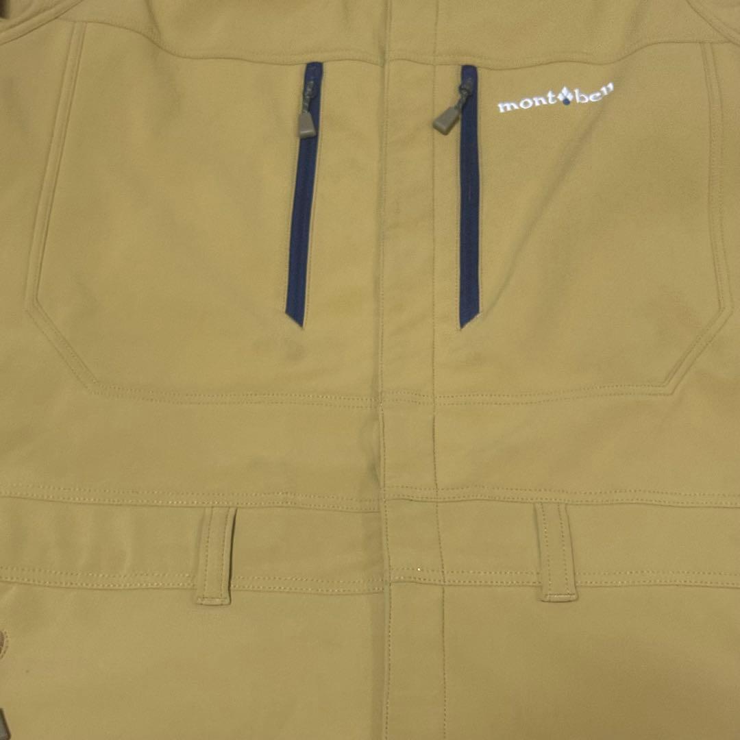 mont-bell ベージュ フルジップオーバーオール モンベル 裏起毛 ツナギ