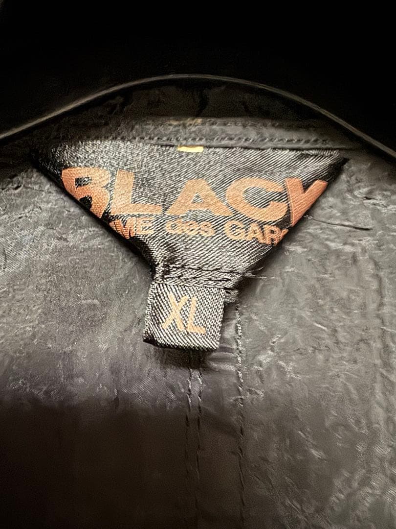 BLACK COMME des GARCONS シースルーモッズコート　XL