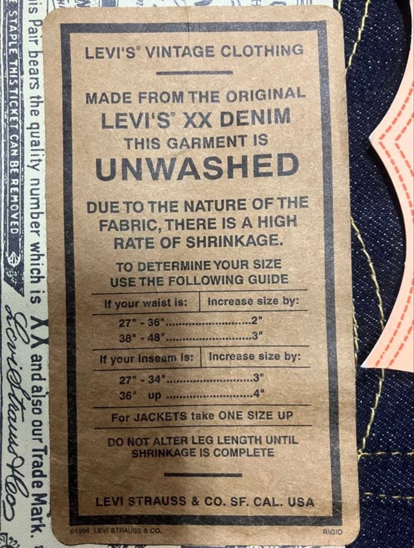 デッドストック バレンシア製 リーバイス 501xx 1955 W29