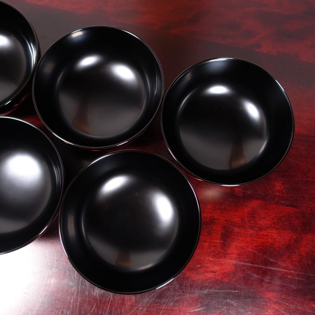 輪島塗 黒塗 梅花蒔絵 吸物椀 5客 共箱