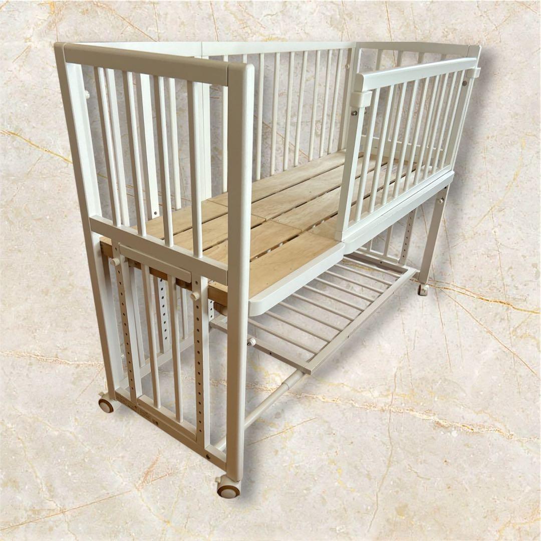 大和屋 そいねーる ＋ロング ホワイト 添い寝 ベビーベット 送料無料