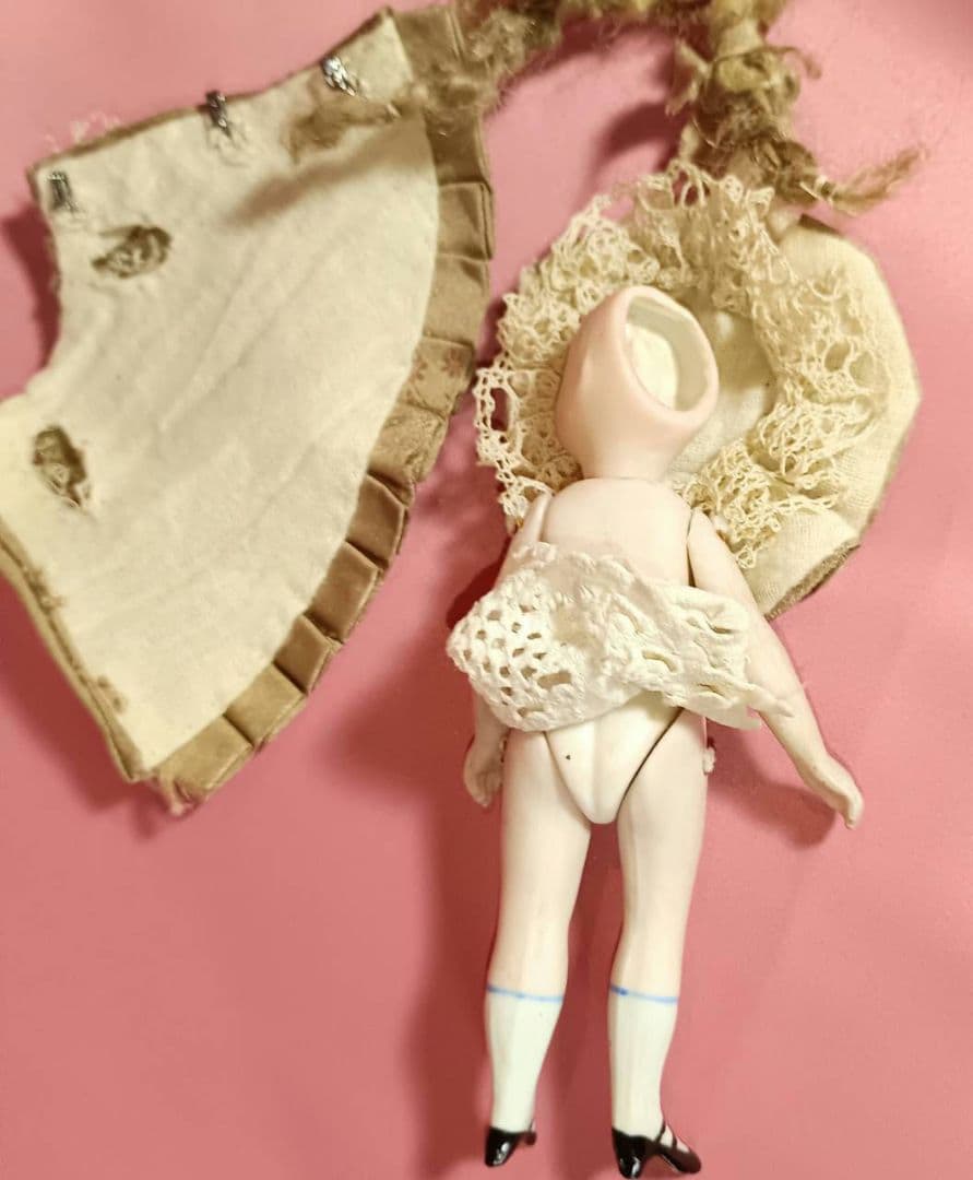 アンティークビスクドール　フレンチミニョネット