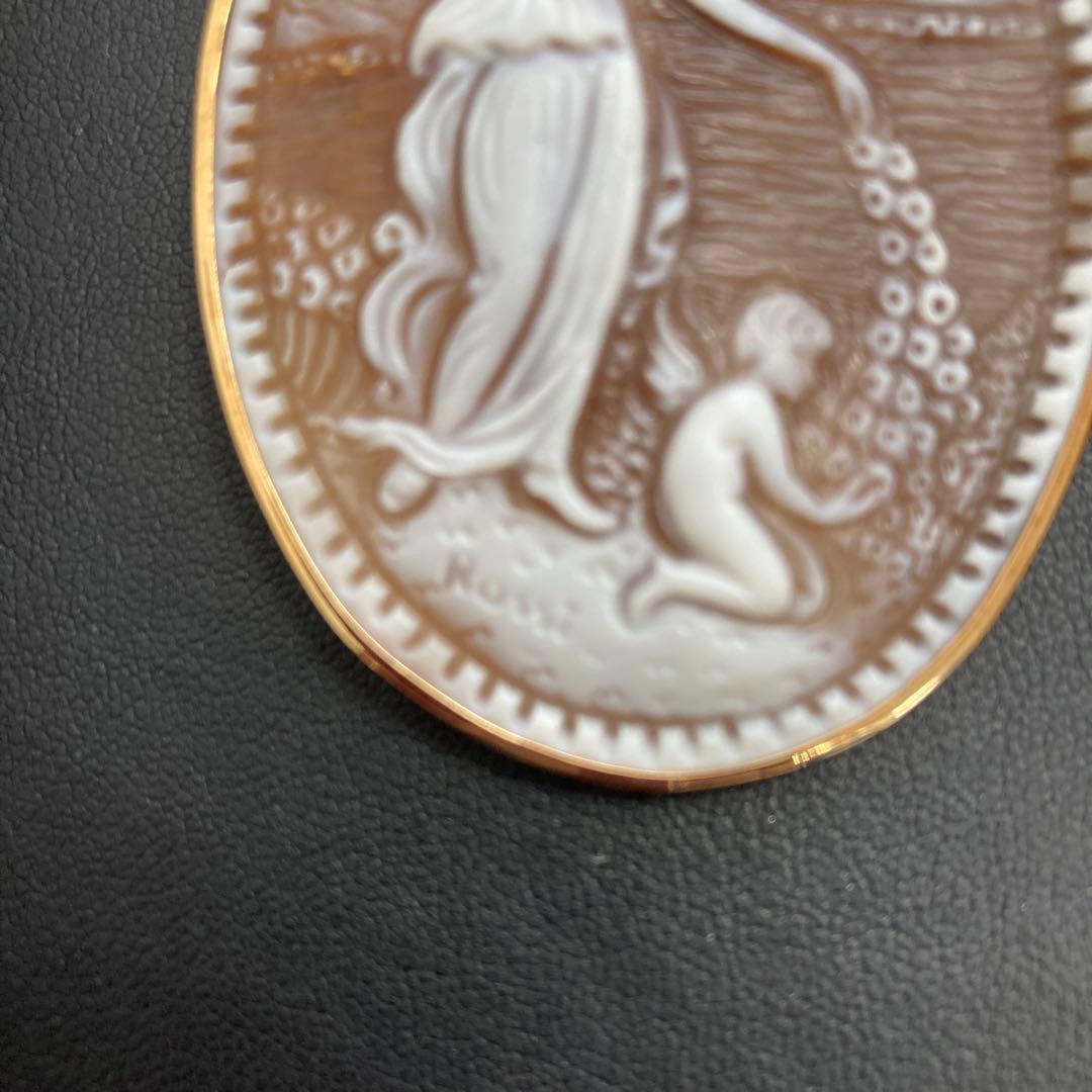 ✤作家ものシェルカメオ✤18金✤2ways