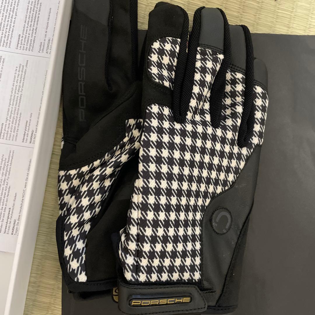 ポルシェ　ペピタ柄　グローブ　スマホ対応　手袋