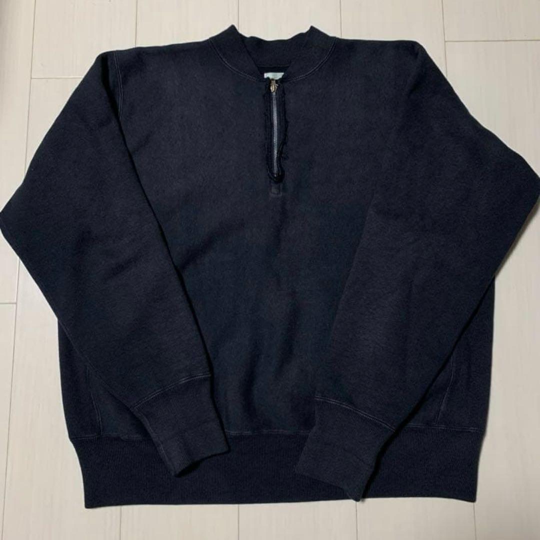 トップス A.PRESSE Half Zip Rib Collar Sweatshirt