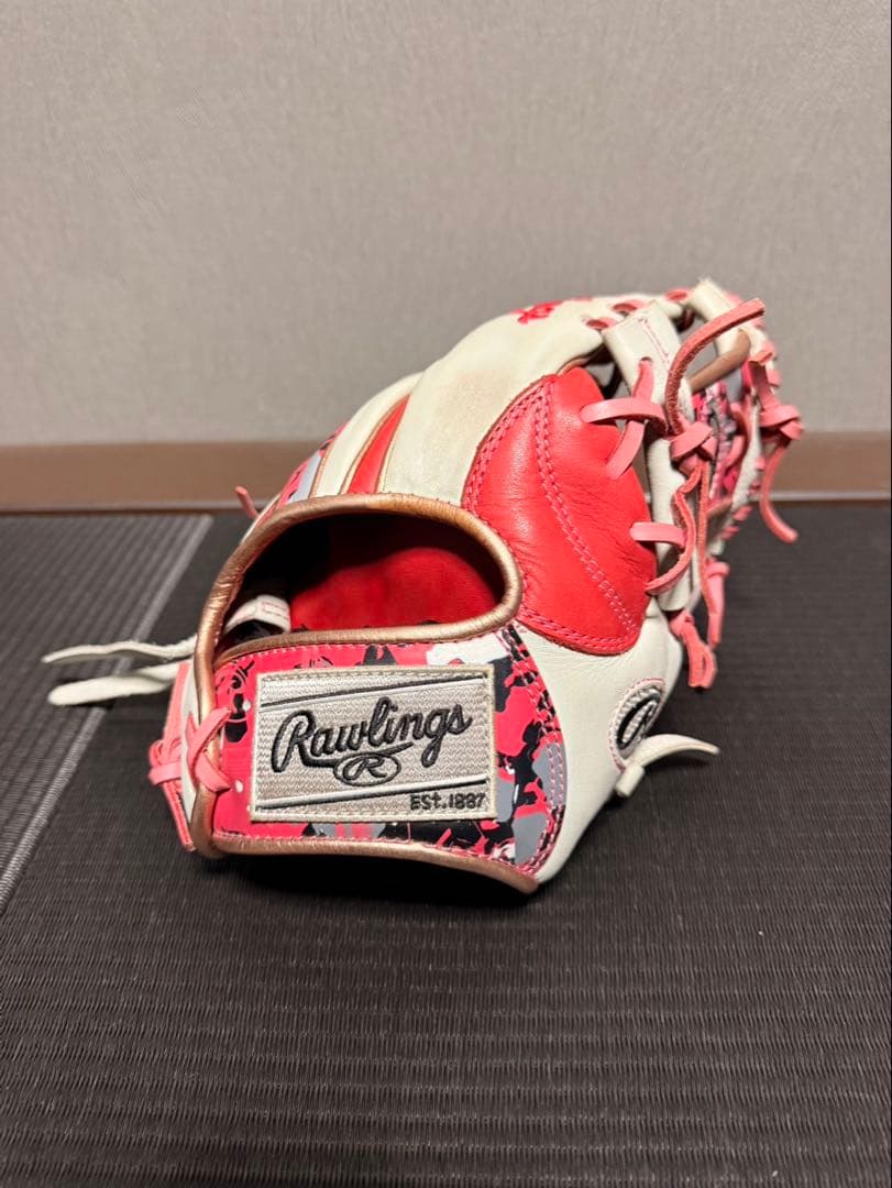 Rawlings 軟式グローブ 赤/白