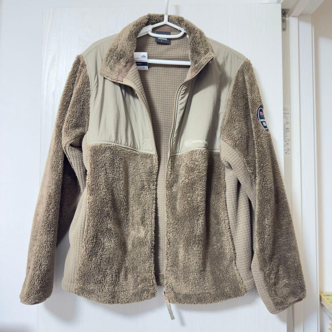 ベージュ/トープカラーのカンタベリー メンズ ボアフリース ジャケット